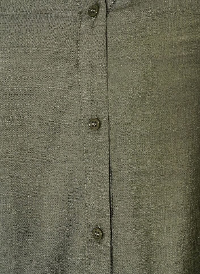 Skjorte i viskose med broderi p&aring; &aelig;rmer, Gr&oslash;n, Packshot image number 2