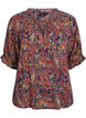 Viskosebluse med paisleyprint og halvlange &aelig;rmer, Bl&aring;, Packshot image number 0
