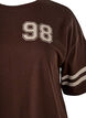 Kort t-shirtkjole med sporty detaljer, Brun, Packshot image number 2