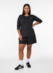 Tr&aelig;ningsbluse med 3/4 &aelig;rmer, Sort, Model image number 1