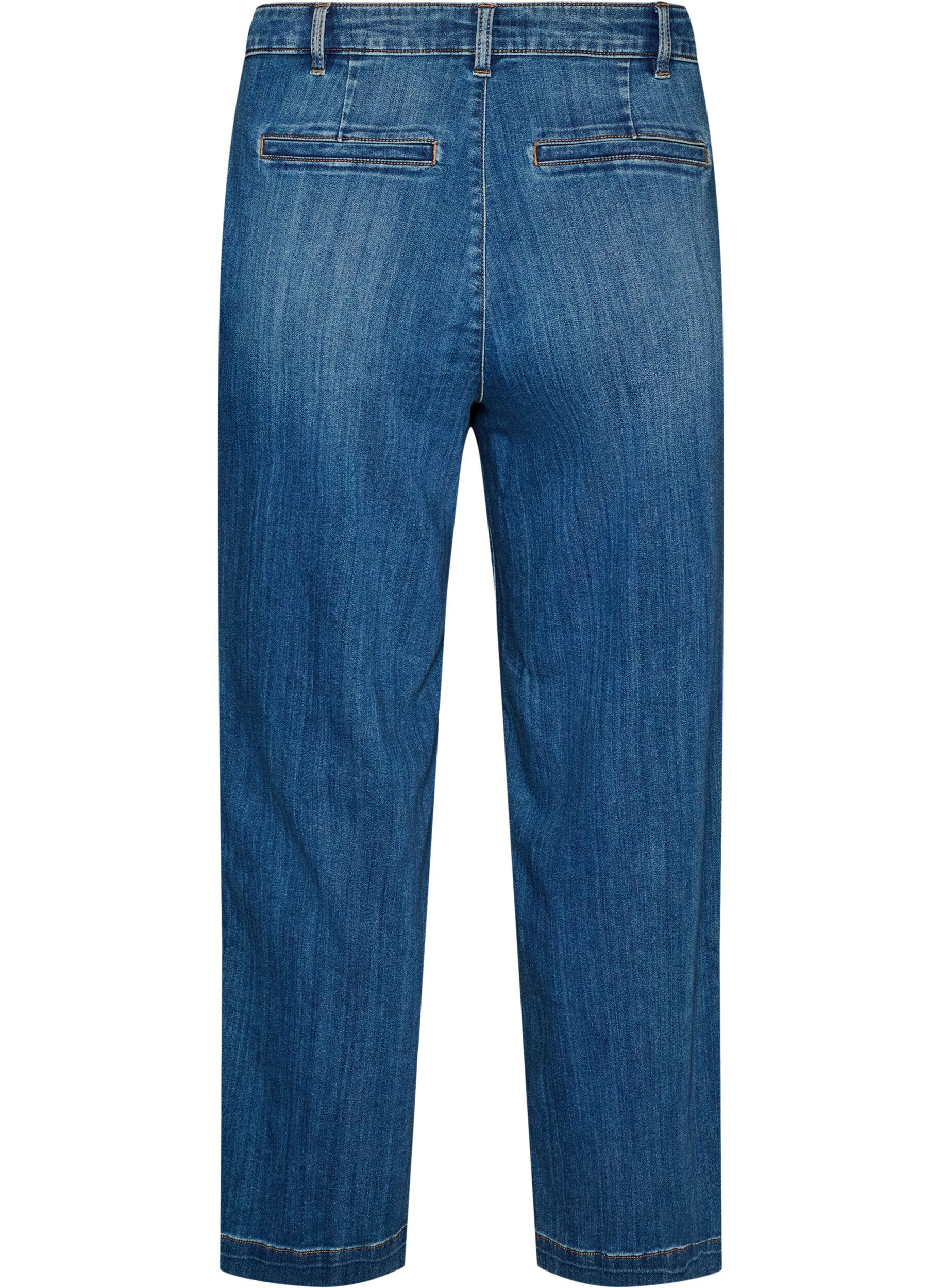 ZizziWide fit Myra jeans med h&oslash;j talje, Bl&aring;, Packshot image number 1