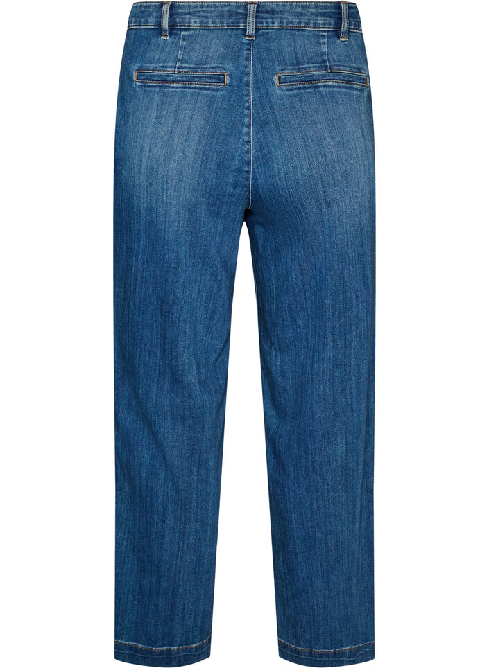 Wide fit Myra jeans med h&oslash;j talje, Bl&aring;, Packshot image number 1