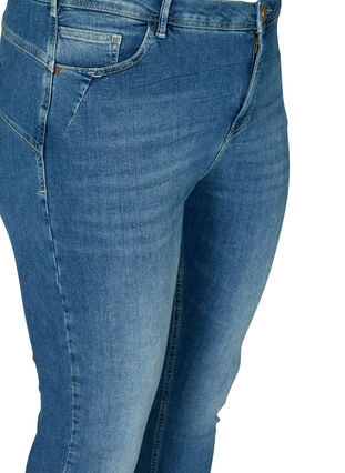 Højtaljede Amy jeans med super slim fit , Blue denim, Packshot image number 2