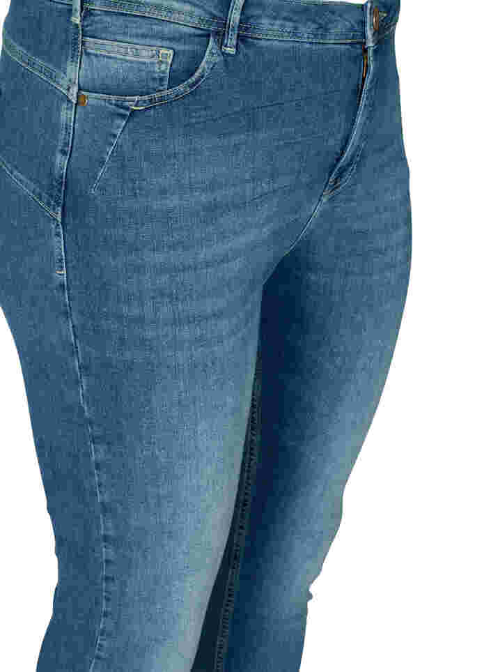 Højtaljede Amy jeans med super slim fit , Blue denim, Packshot image number 2