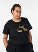 T-shirt med motiv, Sort, Model image number 0