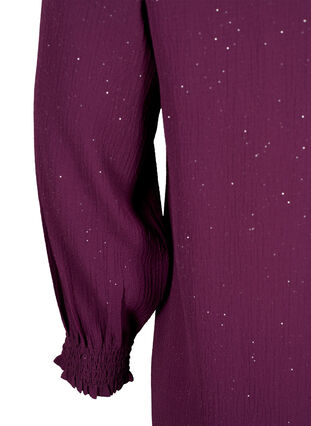 FLASH - Langærmet kjole med glitter, Purple w. Silver, Packshot image number 3