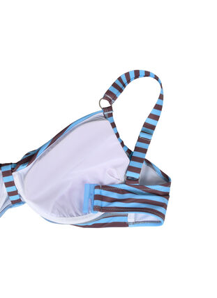 Bikini bh med bøjle og print, BlueBrown Stripe AOP, Packshot image number 3