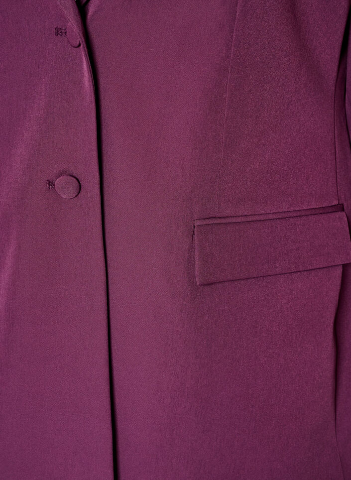 Klassisk blazer med knaplukning, Lilla, Packshot image number 2