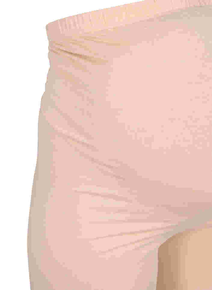 Tætsiddende graviditetsshorts i bomuld, Frappé, Packshot image number 2