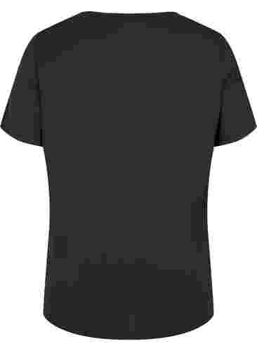 Kortærmet t-shirt med en rund halsudskæring, Black MB, Packshot image number 1