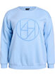 Sweatshirt med frontmotiv, Blå, Packshot image number 0