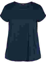 T-shirt i bomuldsmix, Navy Blazer