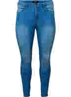 Super slim Amy jeans med høj talje, Lt blue Denim