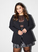 Blazer med slids og bindedetalje bagp&aring;, Sort, Model image number 0
