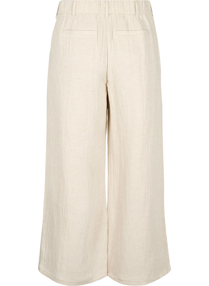 Habitbukser i materialemix med hør, Rainy Day, Packshot image number 1