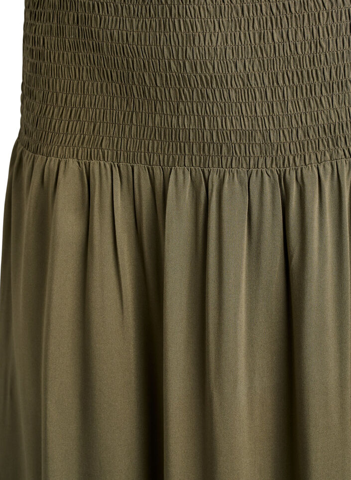 Maxinederdel i viskose med smock, Gr&oslash;n, Packshot image number 2