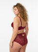 Trusse med blonde og sl&oslash;jfeeffekt bagp&aring;, M&oslash;rk Bordeaux, Model image number 2