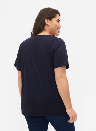 FLASH - 2-pak t-shirts med v-hals, Navy Blazer/Black, Model image number 1