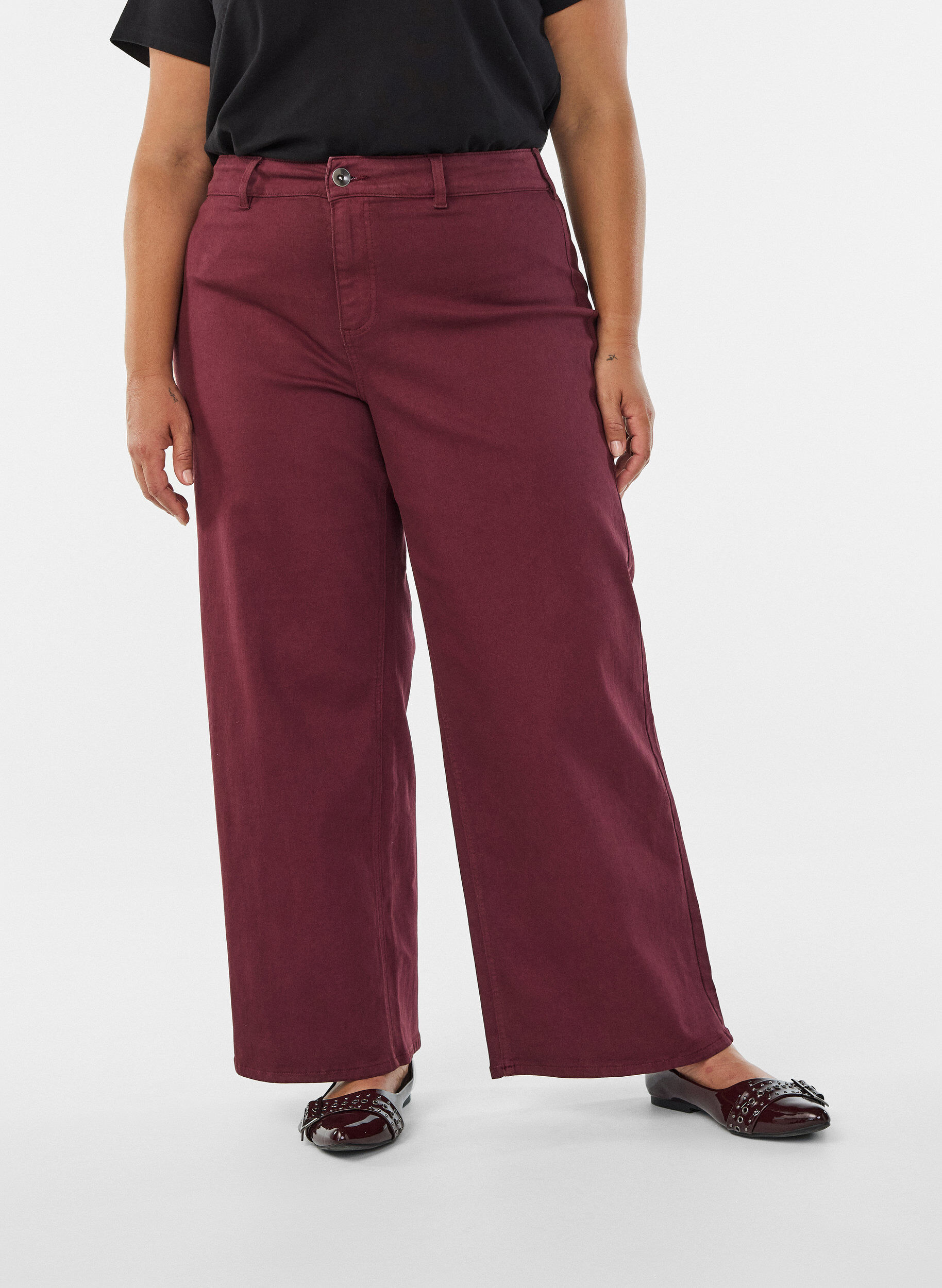 Zizzi FLASH - Jeans med vide ben, Fig, Model image number 2