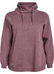 Sweatshirt med h&oslash;j krave og lommer, R&oslash;d, Packshot image number 0