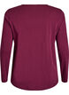 Natbluse i bomuld med frontmotiv, Mørk Bordeaux, Packshot image number 1