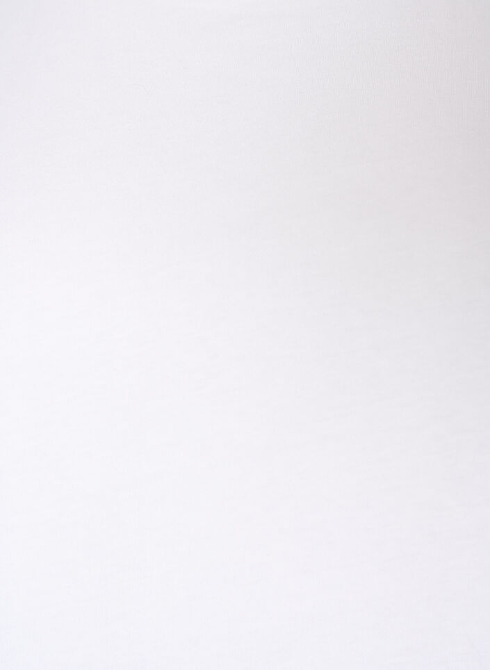 T-shirt i &oslash;kologisk bomuld med fl&aelig;se&aelig;rmer, Hvid, Packshot image number 2