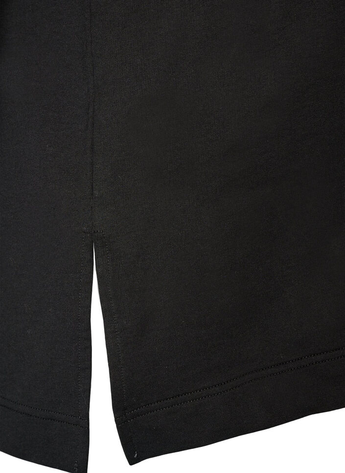 Active T-shirt med loose fit og broderet statement, Sort, Packshot image number 3
