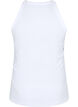 Ribbet tanktop i bomuld, Bright White, Packshot image number 1