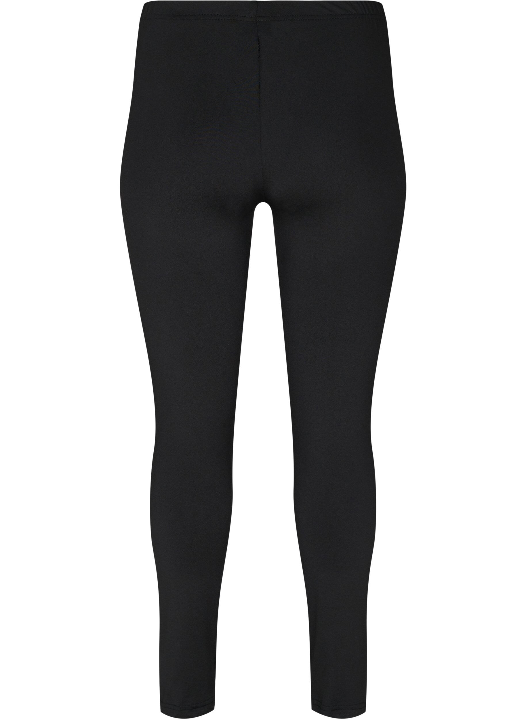 Zizzi 2-pak basis leggings, Black, Packshot image number 1