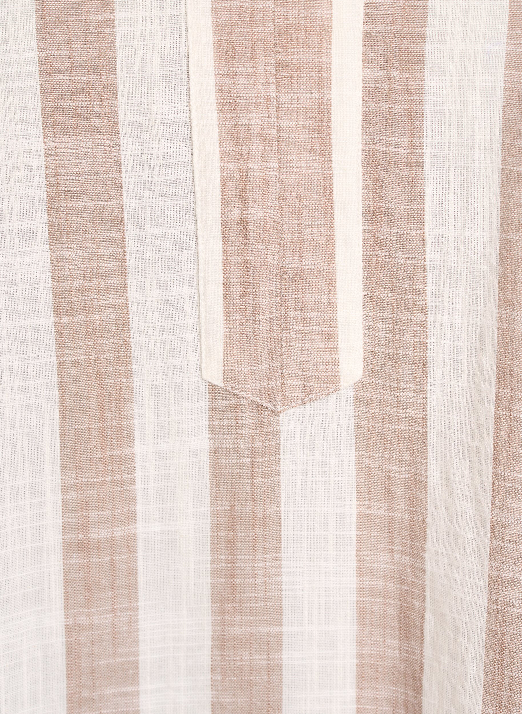 ZizziTunika i bomuld med V-udsk&aelig;ring, Beige, Packshot image number 2