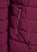 Kort pufferjakke med h&aelig;tte, M&oslash;rk Bordeaux, Packshot image number 3