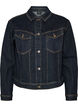 Klassisk denimjakke med kontrastsyninger, Bl&aring;, Packshot image number 0