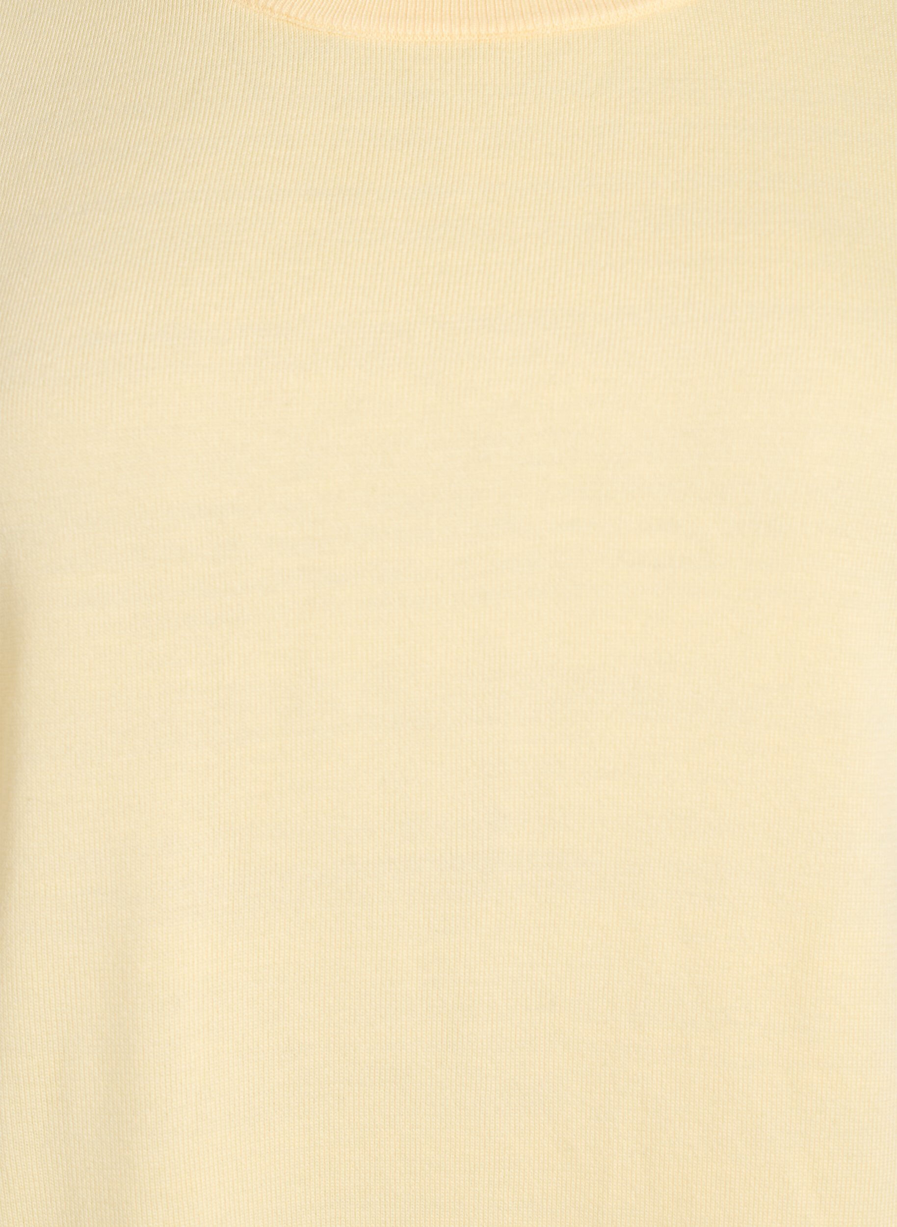 Zizzi Finstrikket bluse med korte &aelig;rmer, Gul, Packshot image number 2