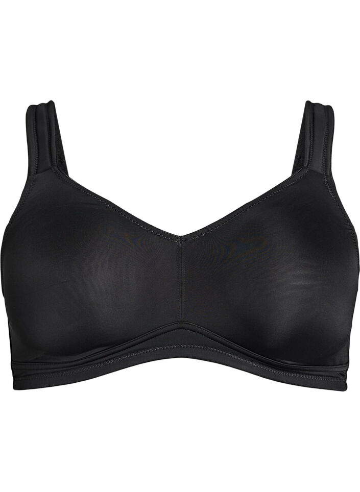 Komfort-bh med polstrede stropper, Sort, Packshot image number 0