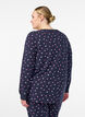 Natbluse med print, Bl&aring;, Model image number 2