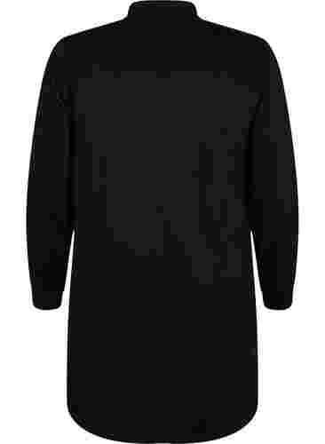Langærmet tunika med snøre, Black, Packshot image number 1