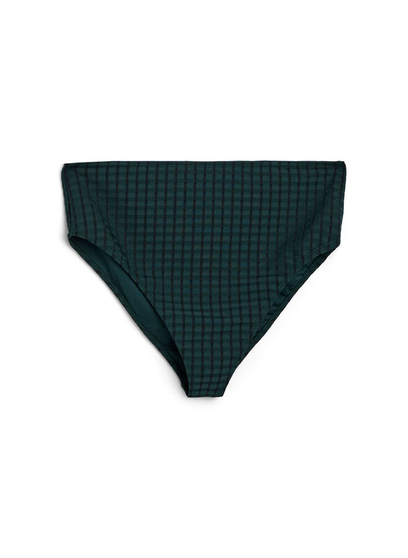 Ternet Bikini Trusse Med HøJ Talje Og Tai-Snit