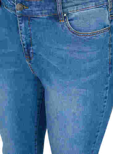 Super slim Amy jeans med sløjfe og lynlås, Dark blue, Packshot image number 2
