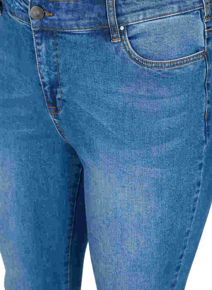 Super slim Amy jeans med sløjfe og lynlås, Dark blue, Packshot image number 2