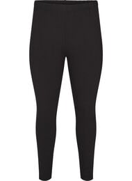 Leggings i bomuld med foer, Sort