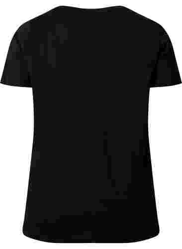 Trænings t-shirt med print, Black w. Run Away, Packshot image number 1