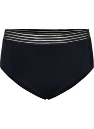 Højtaljet bikini trusse med mesh, Black