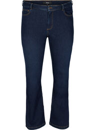 Ellen bootcut jeans med høj talje, Dark blue denim