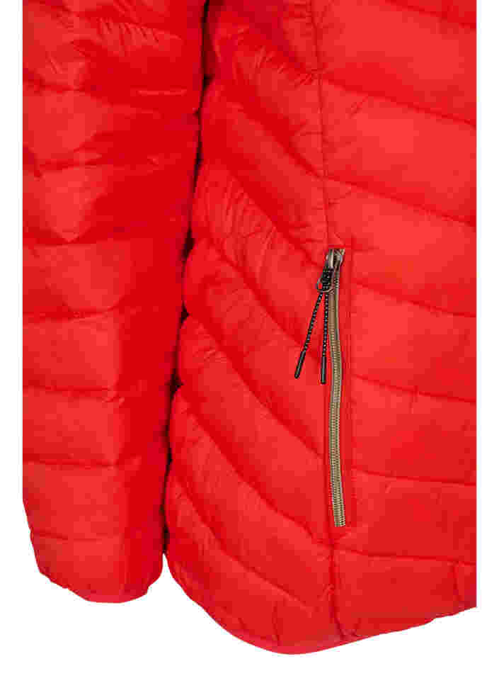 Letvægts jakke med hætte, Fiery Red, Packshot image number 3