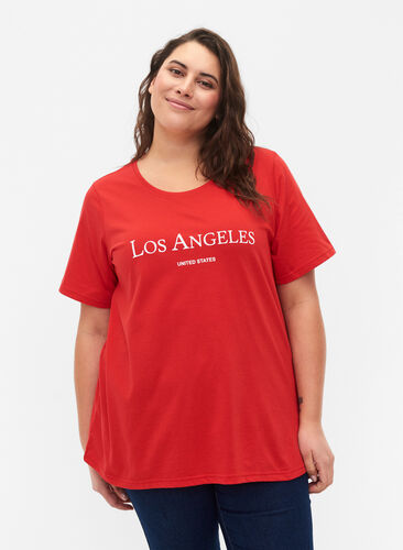 FLASH - T-shirt med motiv, High Risk Red, Model image number 0