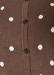 Cardigan med prikker og knaplukning, Brun, Packshot image number 2