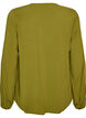Viskosebluse med V-hals og lange &aelig;rmer, Gr&oslash;n, Packshot image number 1