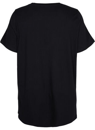 Oversize nat t-shirt i økologisk bomuld, Black w. 93, Packshot image number 1