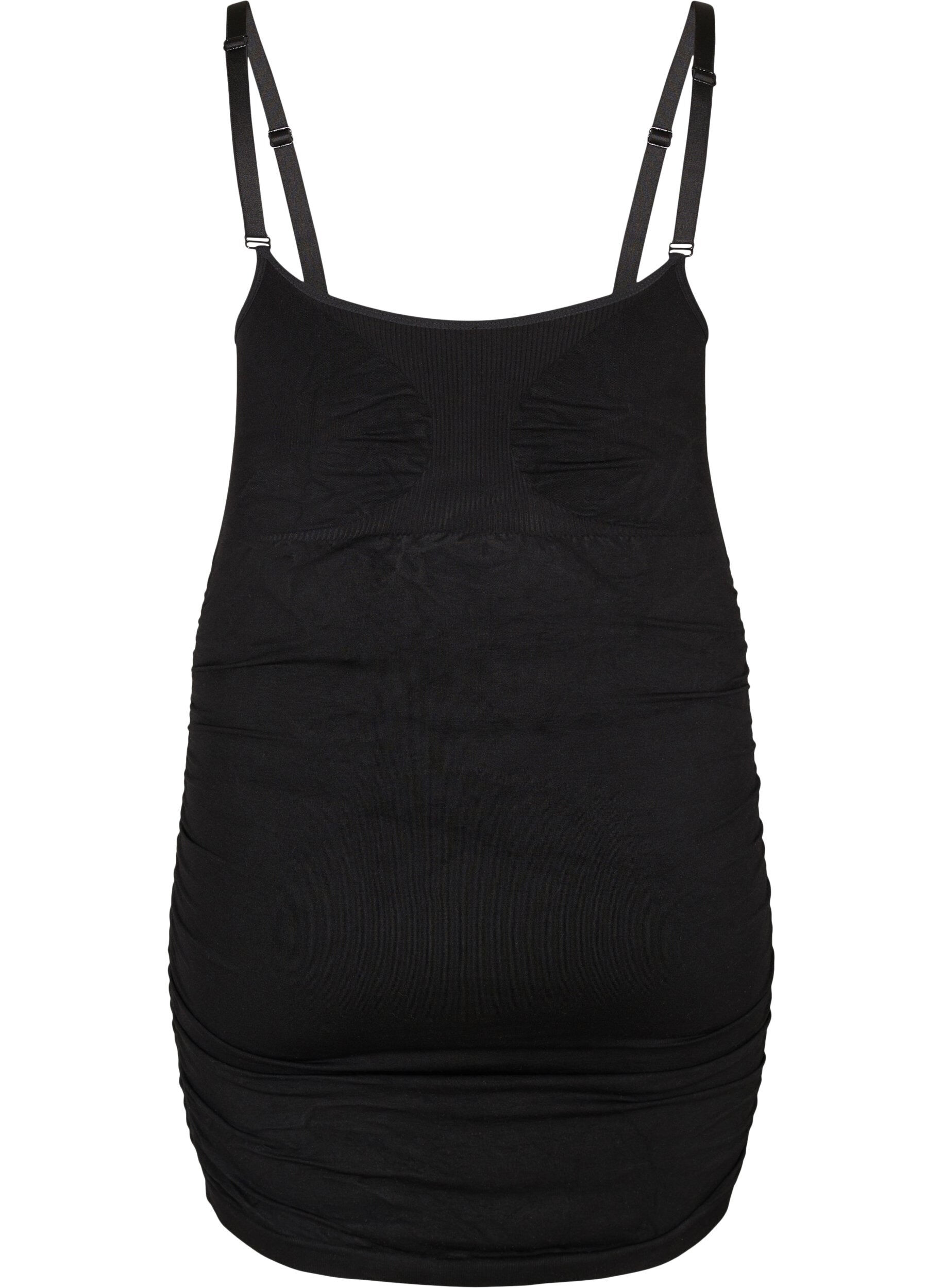 Zizzi Seamless graviditets top med ammefunktion, Black, Packshot image number 1