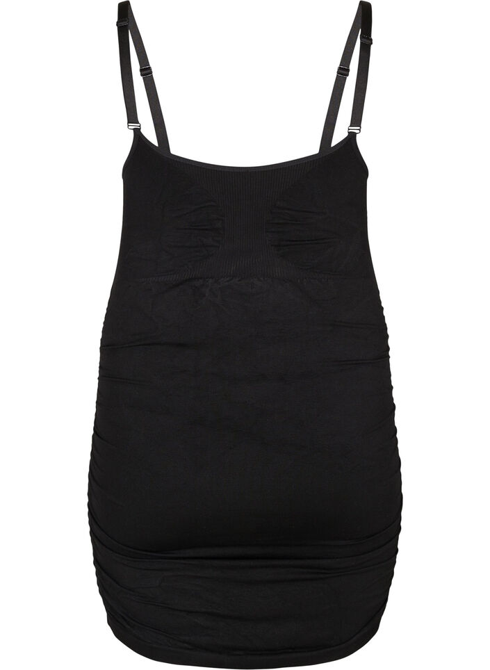 Seamless graviditets top med ammefunktion, Black, Packshot image number 1